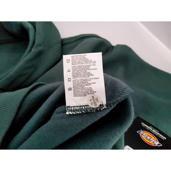 Dickies Green Pullover Hoodie With Logo Graphic Front S - Picture 7 of 7